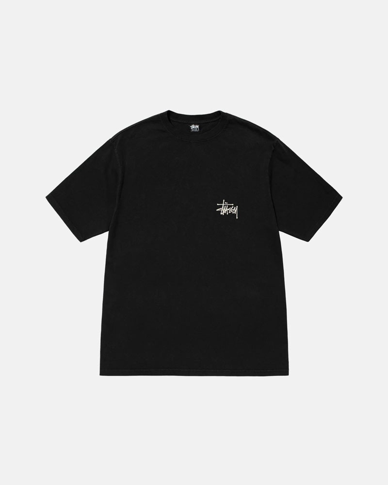 Black Stüssy Built Tough Pigment Dyed T-Shirts | USA IJVGTF097