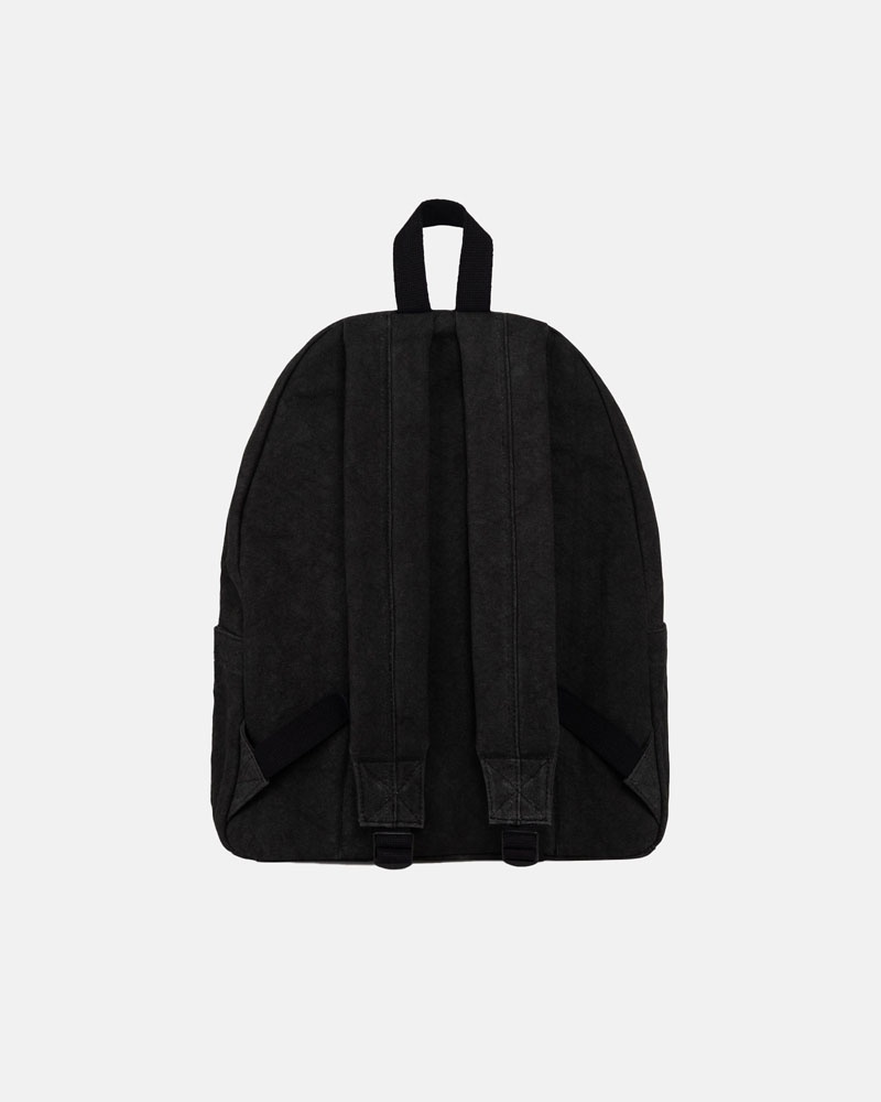 Black Stüssy Canvas Backpack | USA GFQOLD619