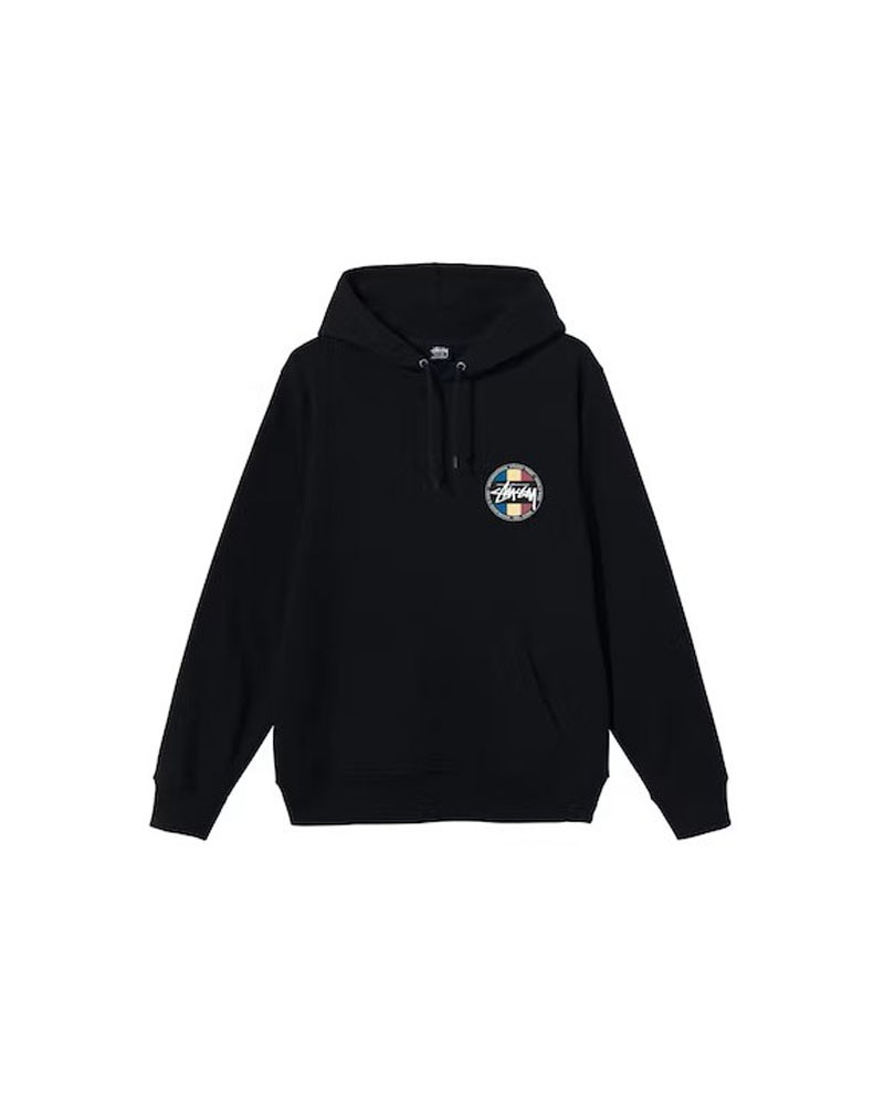 Black Stüssy Classic Dot Hoodie | USA HGXOCJ085