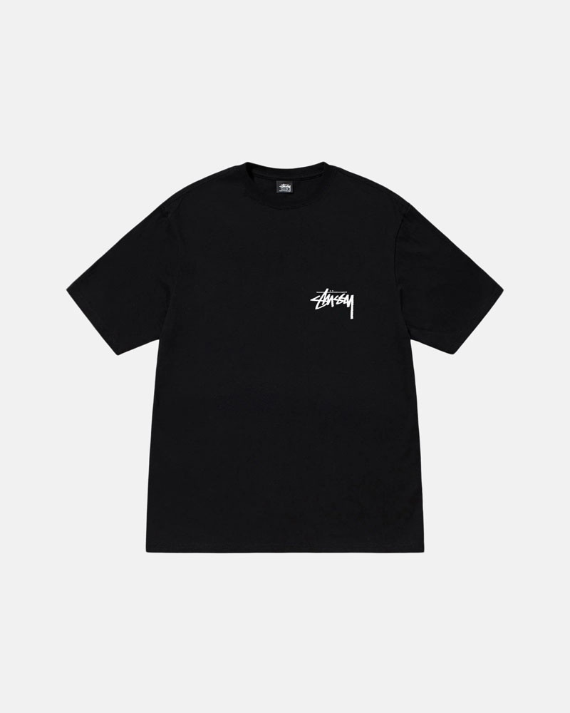 Black Stüssy Classic Dot T-Shirts | USA ZAUTMI875