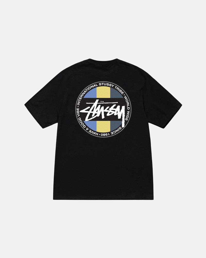 Black Stüssy Classic Dot T-Shirts | USA ZAUTMI875