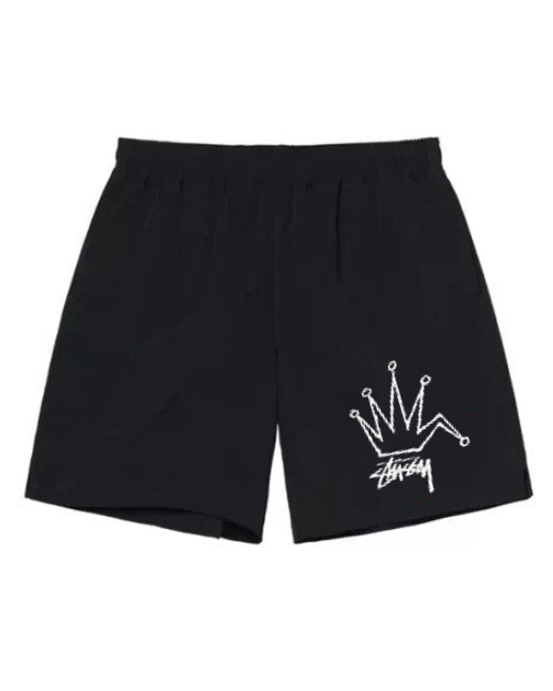 Black Stüssy Crown Shorts | USA YMAUOQ837