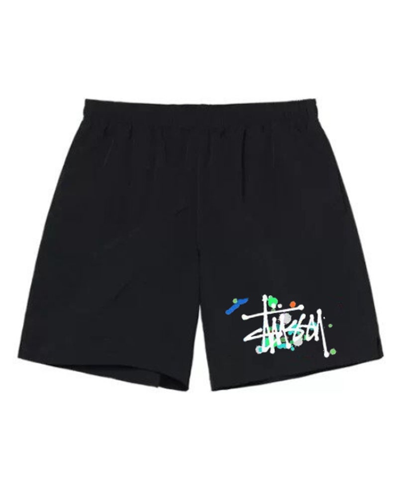 Black Stüssy Design Shorts | USA EBZNLC432