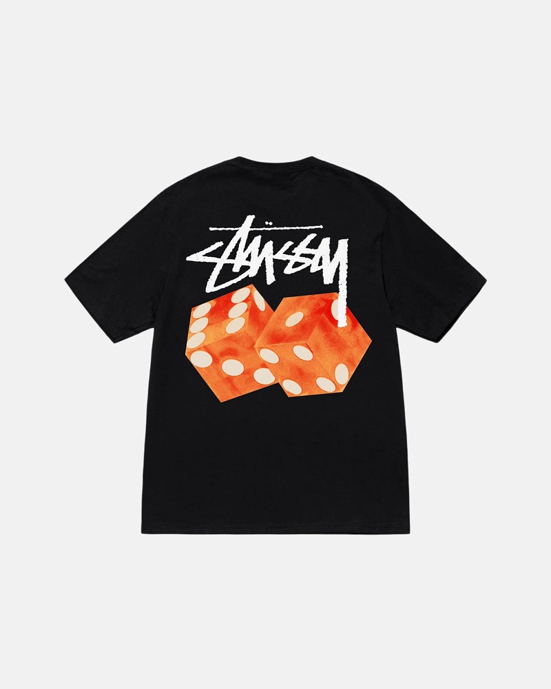 Black Stüssy Diced Out T-Shirts | USA FYHLPU736