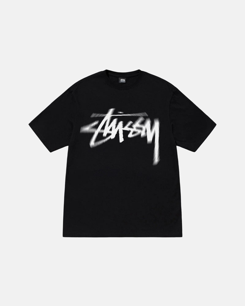 Black Stüssy Dizzy Stock T-Shirts | USA GESHJC275