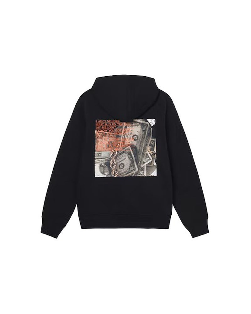 Black Stüssy Eric B. & Rakim Paid In Full Hoodie | USA NWYPOU495