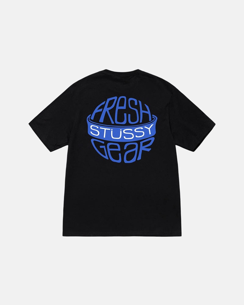 Black Stüssy Fresh Gear T-Shirts | USA UCMYSH301