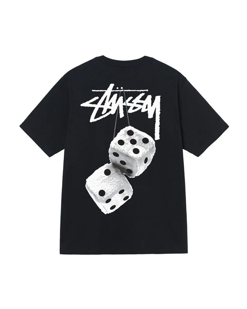 Black Stüssy Fuzzy Dice T-Shirts | USA QXLTRP176