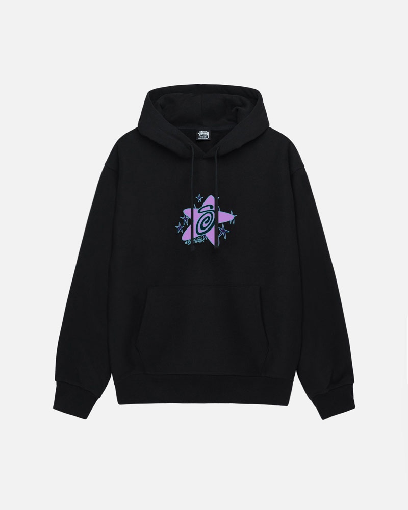 Black Stüssy Galaxy Hoodie | USA JXGQMT549