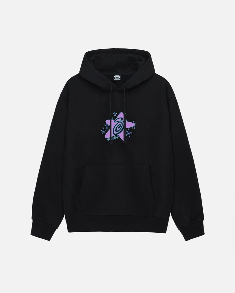 Black Stüssy Galaxy Hoodie | USA KOYUBF310