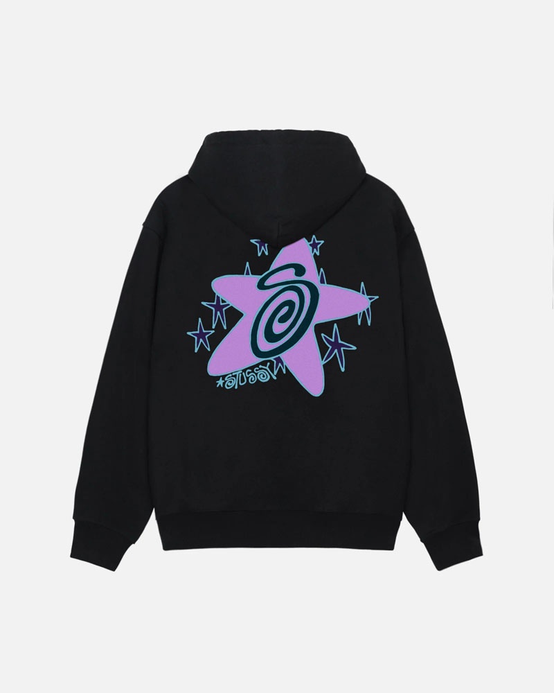 Black Stüssy Galaxy Hoodie | USA KOYUBF310