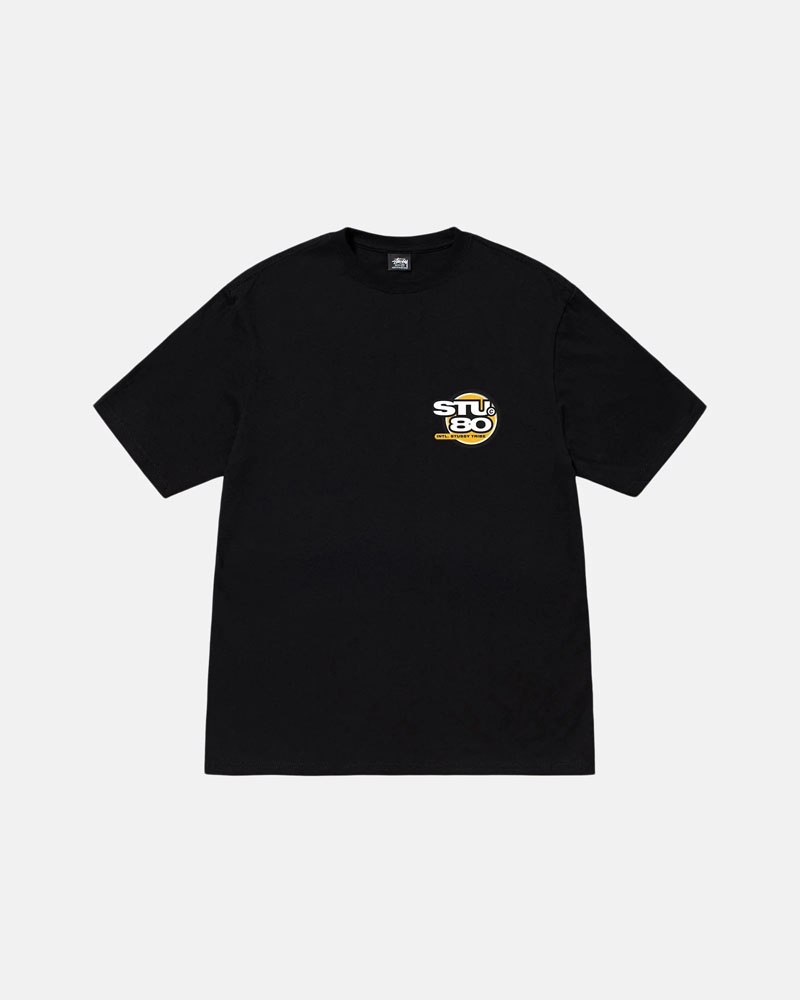 Black Stüssy Hot 80 T-Shirts | USA BHJLDT589