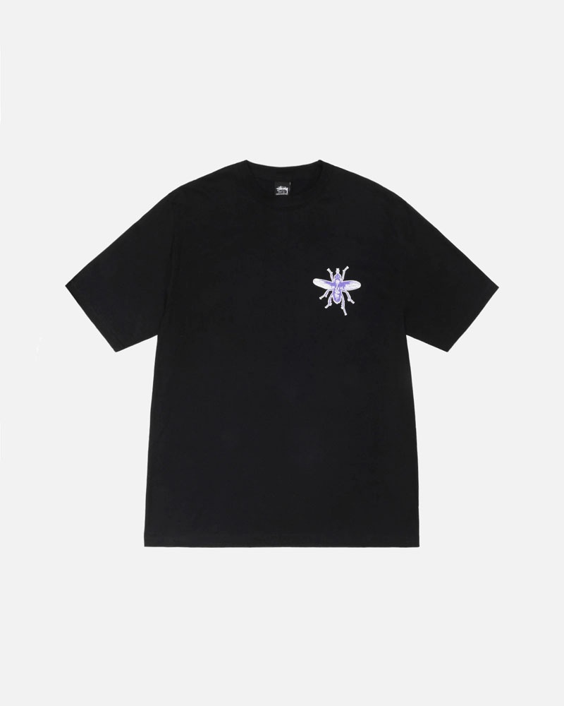 Black Stüssy Housefly T-Shirts | USA VCAZWP657