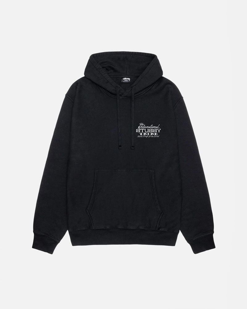 Black Stüssy IST Pigment Dyed Hoodie | USA YGNMVF307