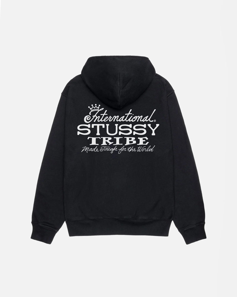 Black Stüssy IST Pigment Dyed Hoodie | USA YGNMVF307