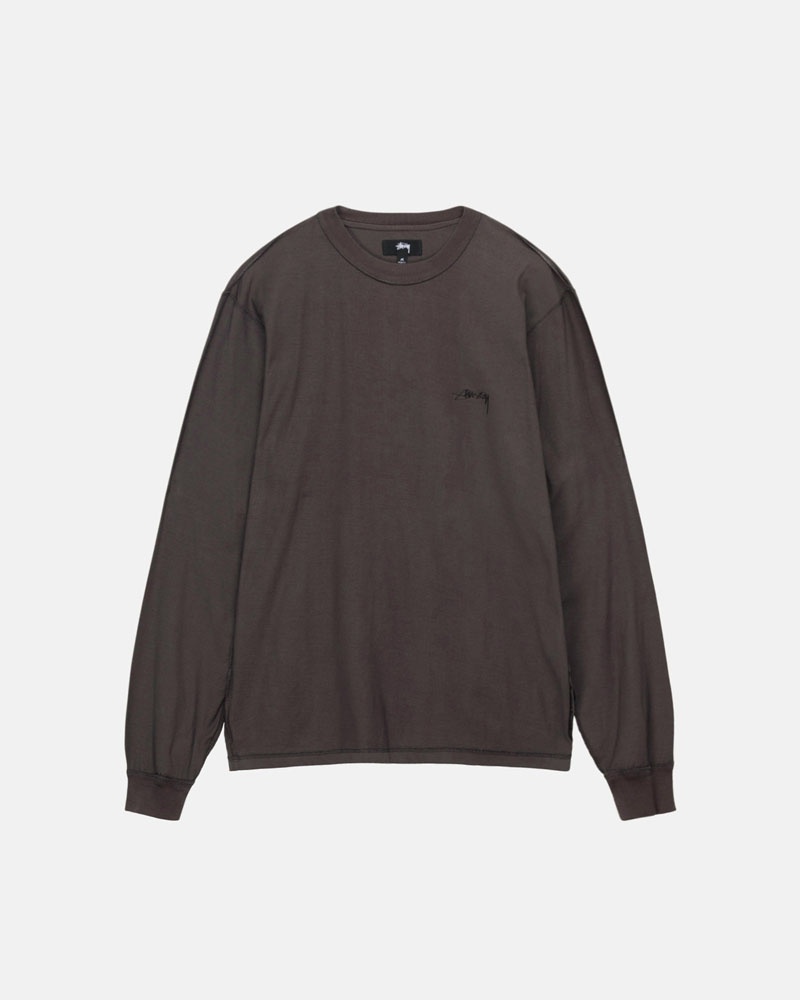 Black Stüssy Lazy LS T-Shirts | USA BJZECO589