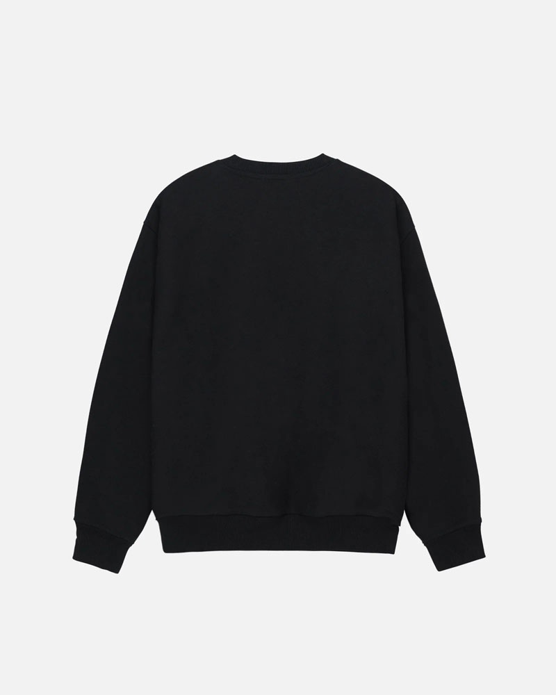 Black Stüssy Letterman Crew Sweatshirt | USA ISWGJB784