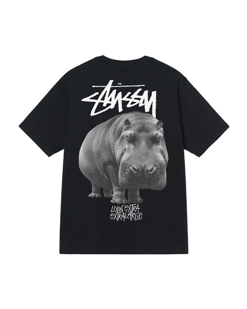 Black Stüssy Livin’ Large T-Shirts | USA HZRWKO096