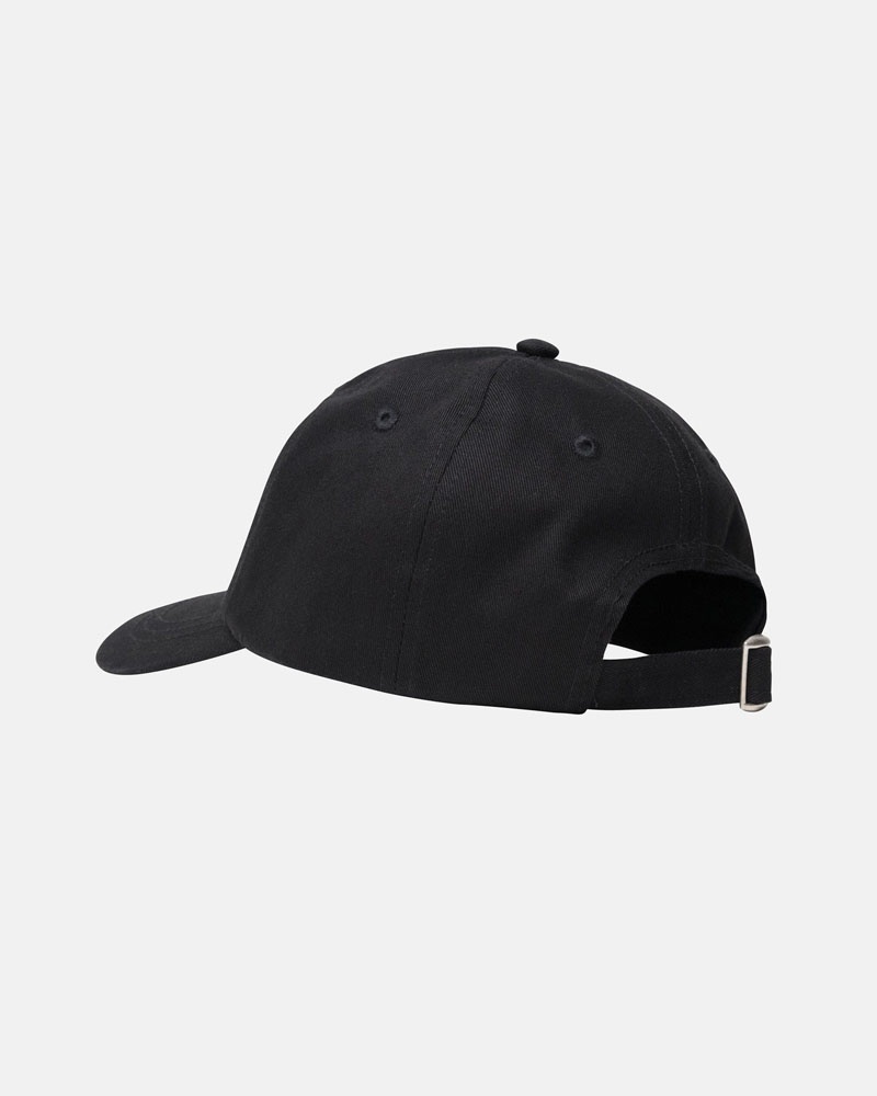 Black Stüssy Low Pro Basic Stock Strapback Caps | USA ITSLHM316