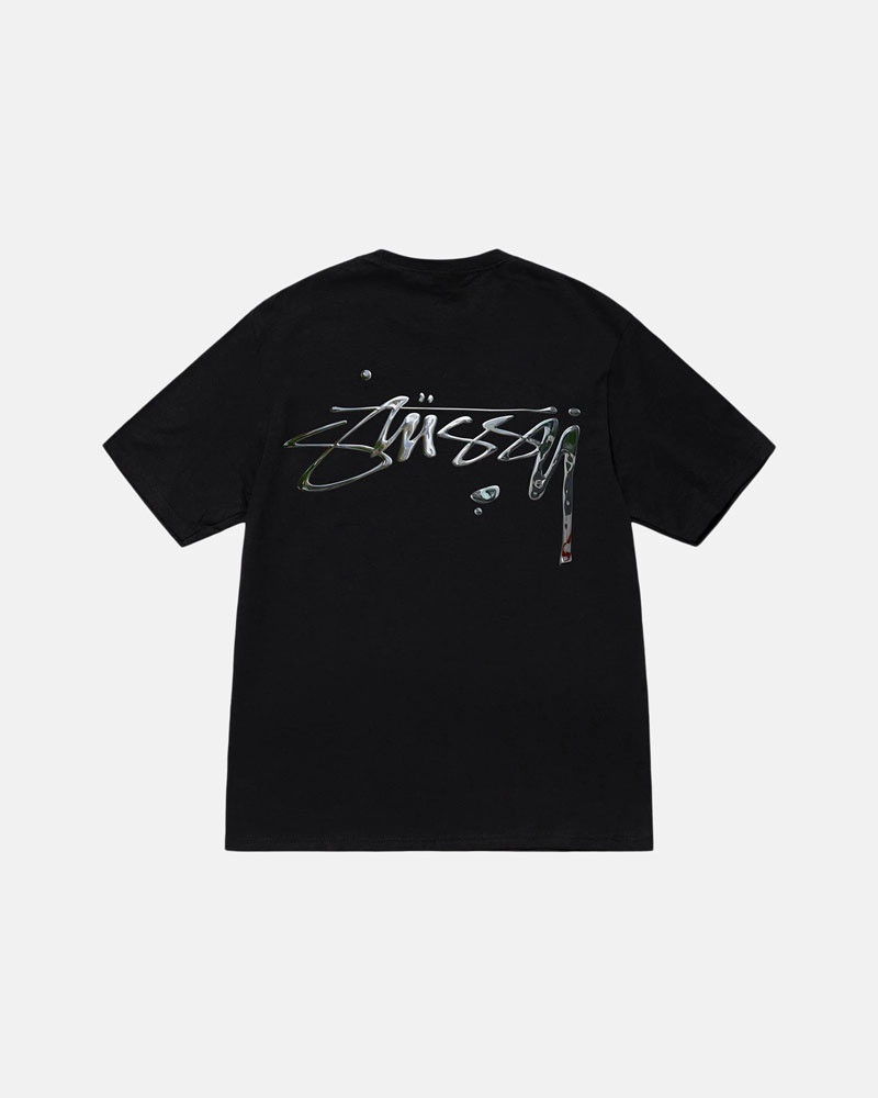 Black Stüssy Mercury T-Shirts | USA UWXTLZ728