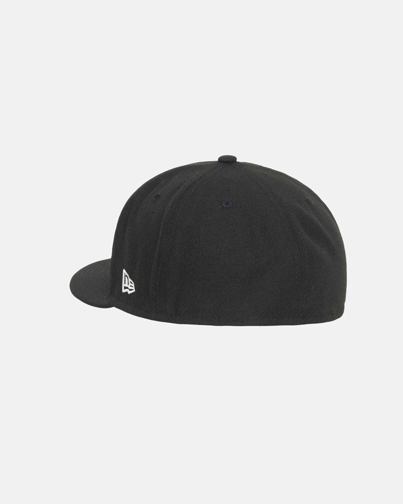 Black Stüssy New Era 59Fifty Authentic Caps | USA WHXGKM609