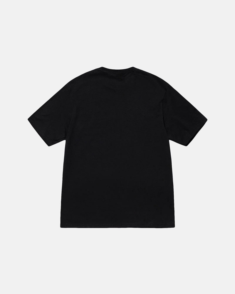 Black Stüssy No.4 T-Shirts | USA LJUZGQ517