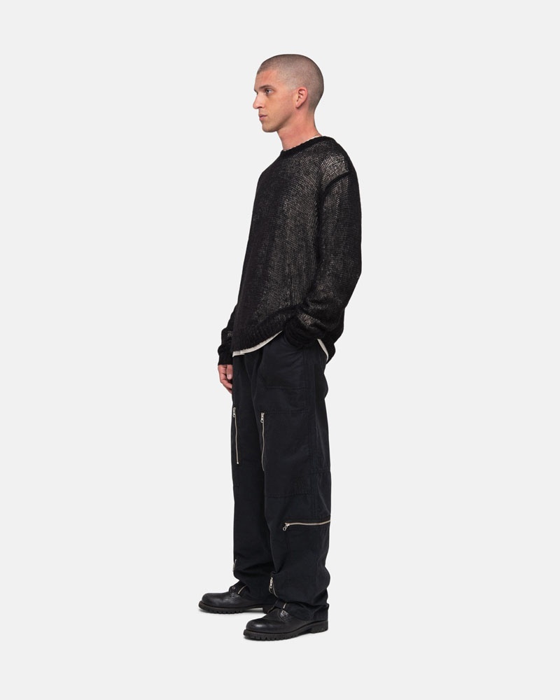 Black Stüssy Nyco Flight Pants | USA RFSLUC253