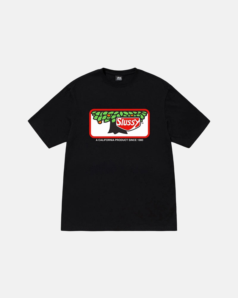 Black Stüssy Orchard T-Shirts | USA MTDVWA180