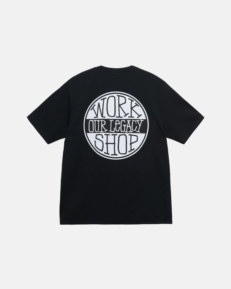 Black Stüssy Our Legacy Dot Pigment Dyed T-Shirts | USA KZMBSE325