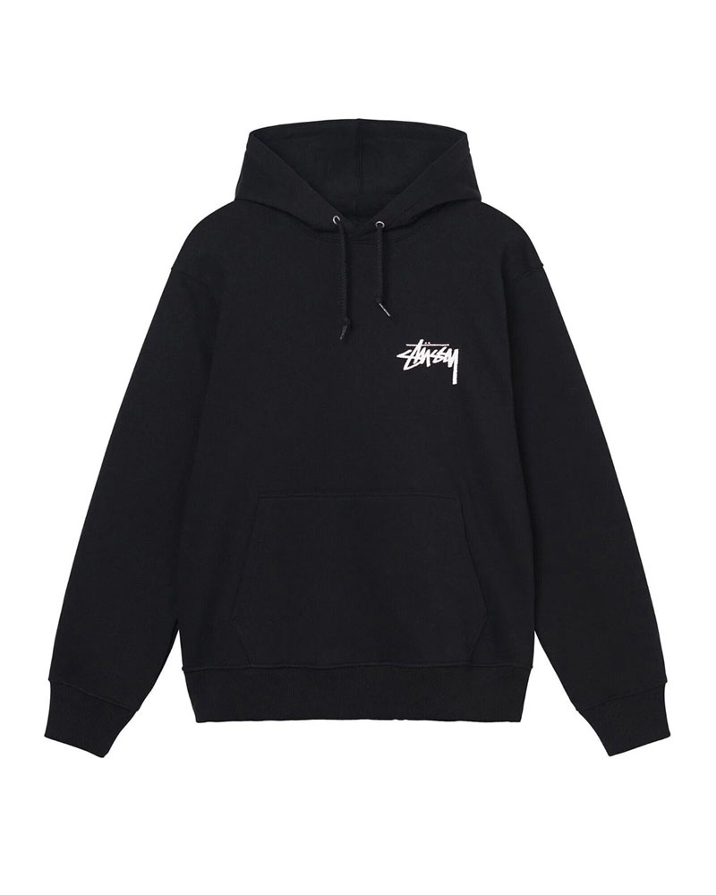 Black Stüssy Overdyed Smooth Stock Logo Hoodie | USA JZDNOA592