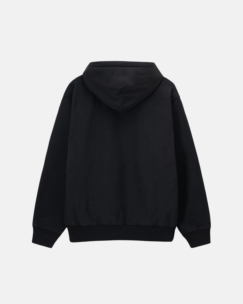 Black Stüssy Overdyed Stock Logo Hoodie | USA BPHQMA834