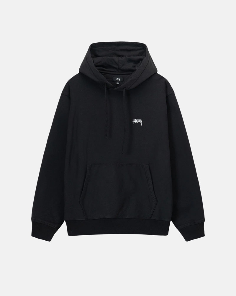 Black Stüssy Overdyed Stock Logo Hoodie | USA BPHQMA834