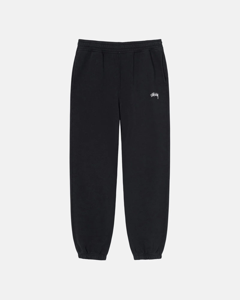 Black Stüssy Overdyed Stock Logo Sweatpants | USA HGIEDR481