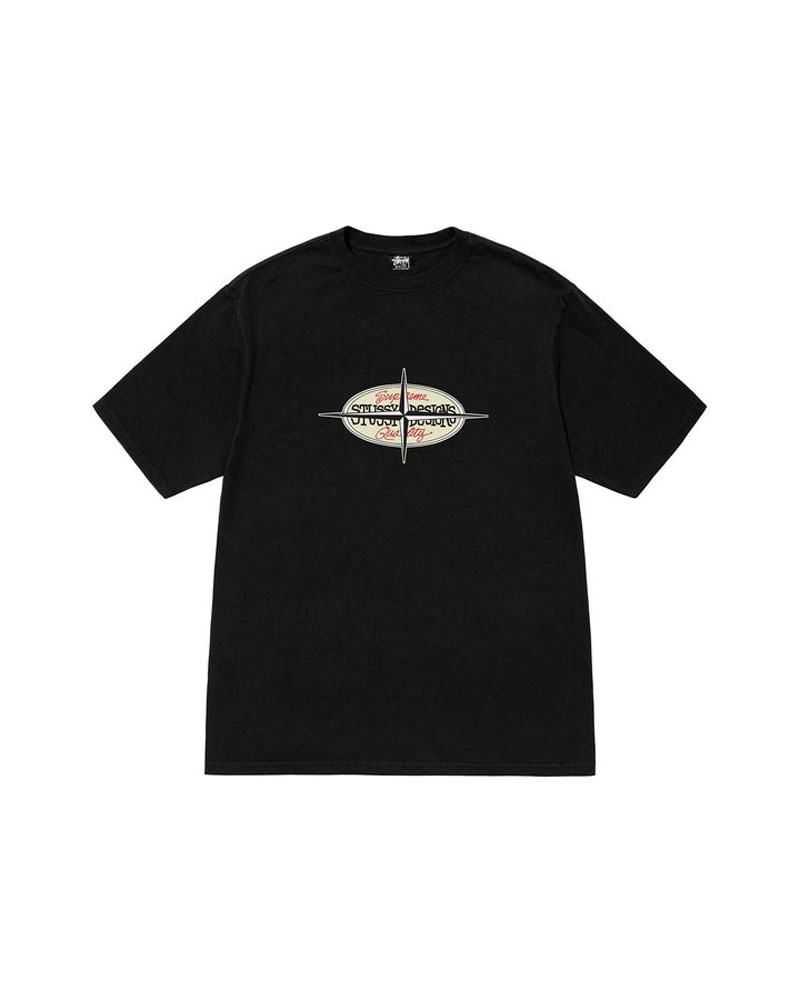 Black Stüssy Points Pigment Dyed T-Shirts | USA JYLKQN816