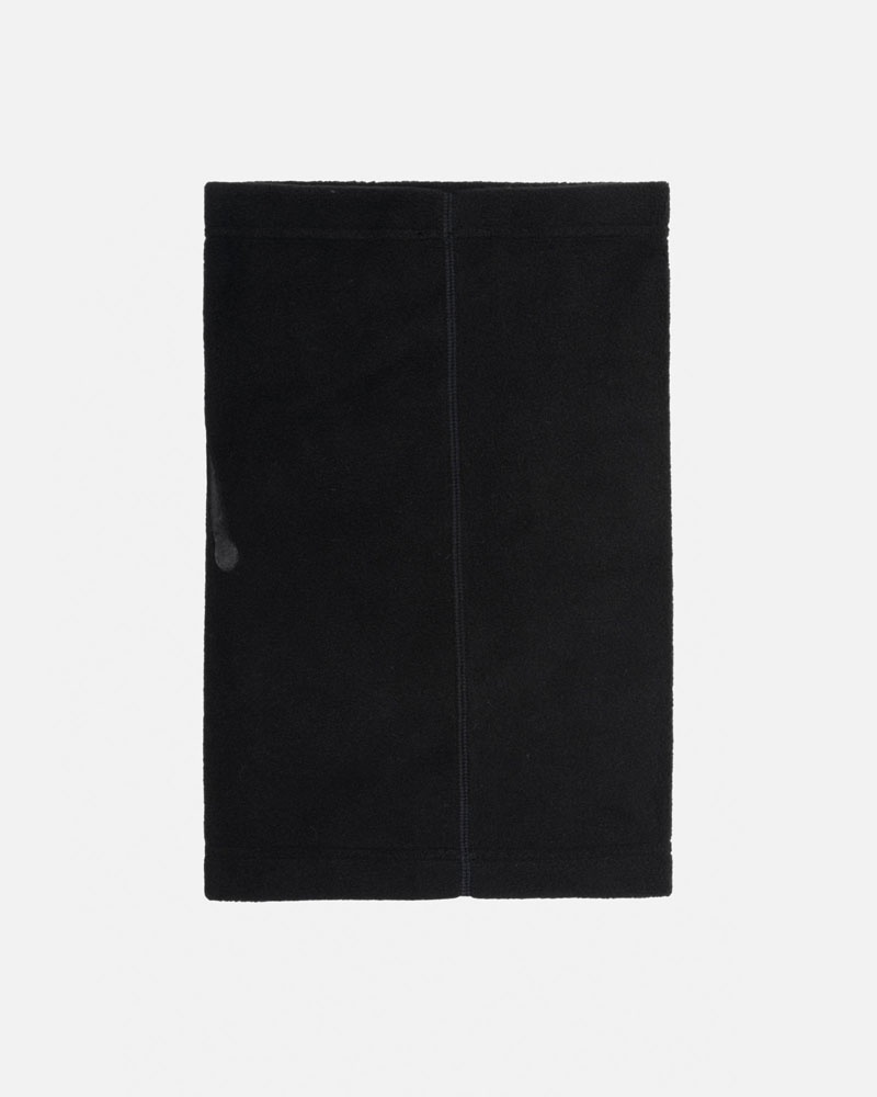 Black Stüssy Polar Fleece Neck Warmer Scarf | USA EGBQVZ246