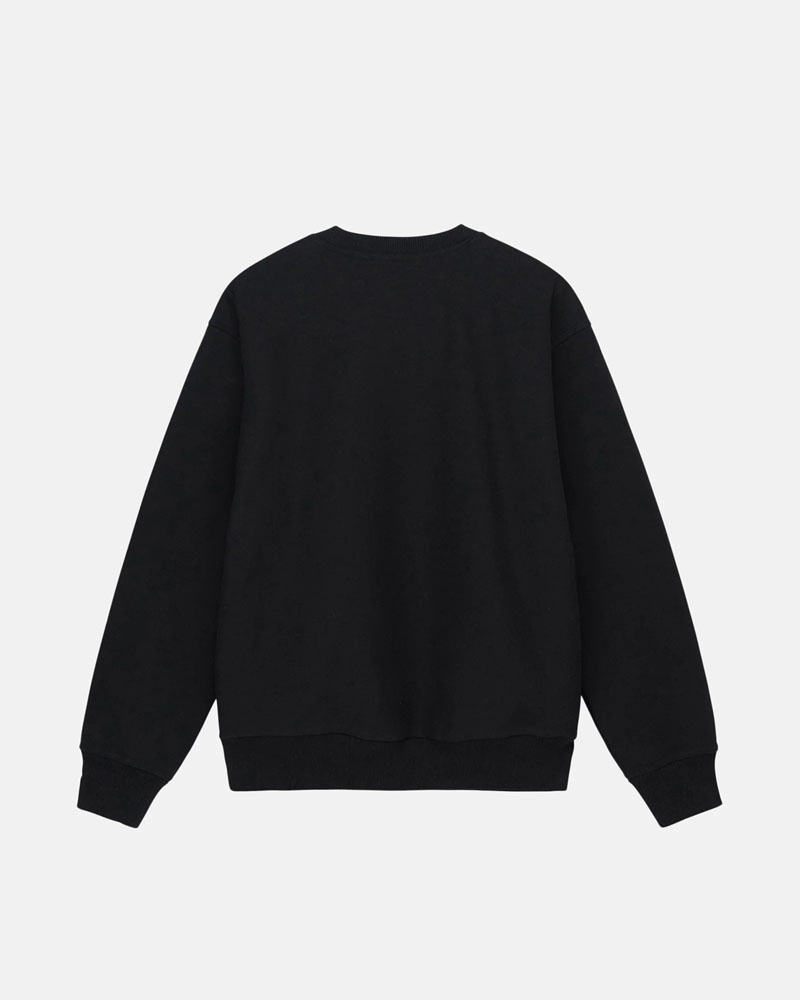 Black Stüssy Property Of Crew Sweatshirt | USA SCTJMH825