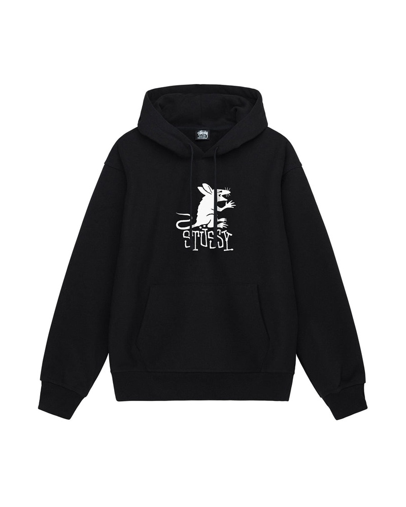 Black Stüssy Rat Hoodie | USA LUWXHG403