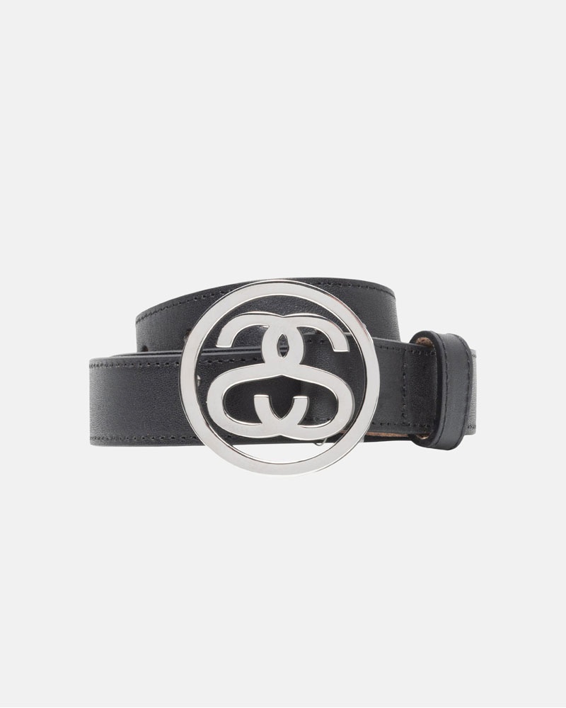 Black Stüssy SS-Link Buckle Belts | USA SHLYON382