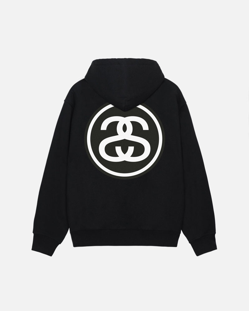 Black Stüssy SS-Link Hoodie | USA HBDPQW570