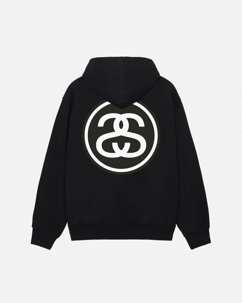 Black Stüssy SS-Link Hoodie | USA WEBAVX162