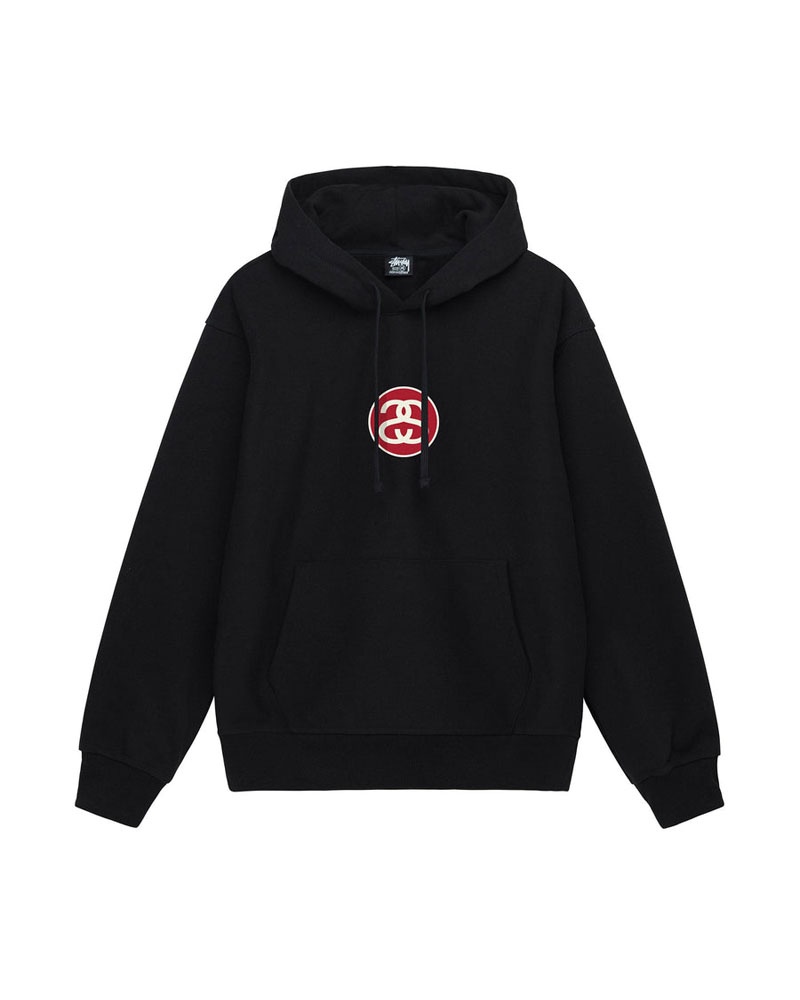 Black Stüssy SS-Link Hoodie | USA XNJPYG673