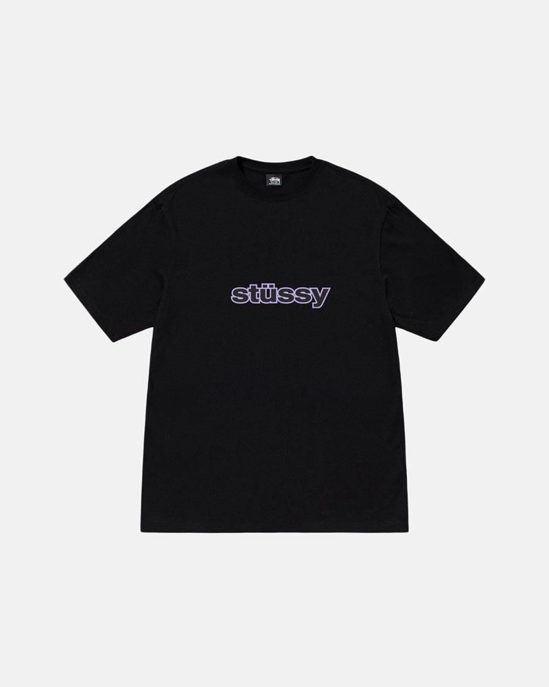 Black Stüssy SS-Link T-Shirts | USA PNBEOQ578