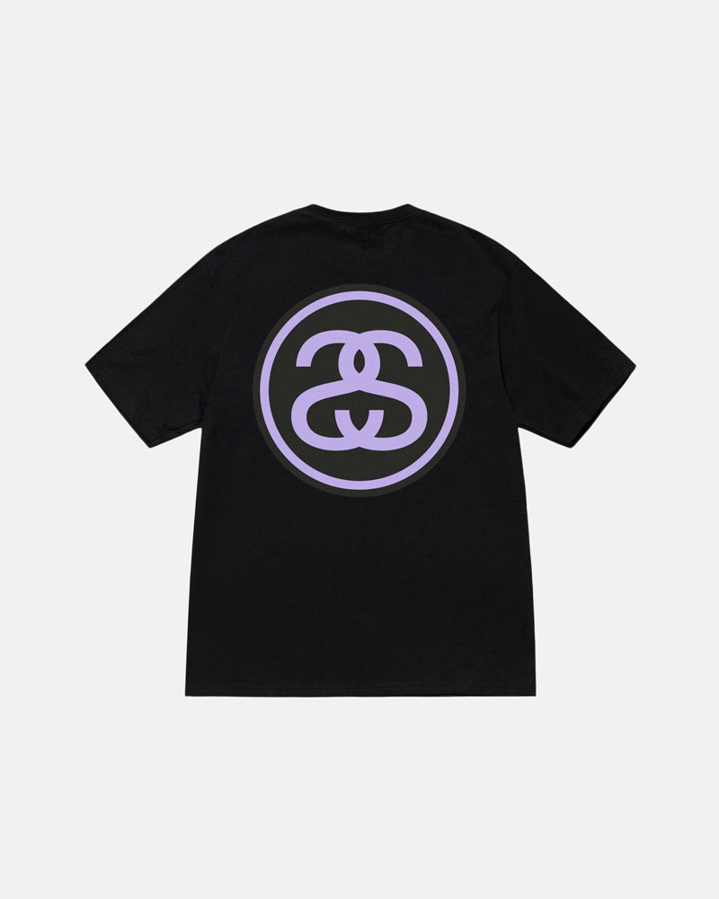 Black Stüssy SS-Link T-Shirts | USA PNBEOQ578