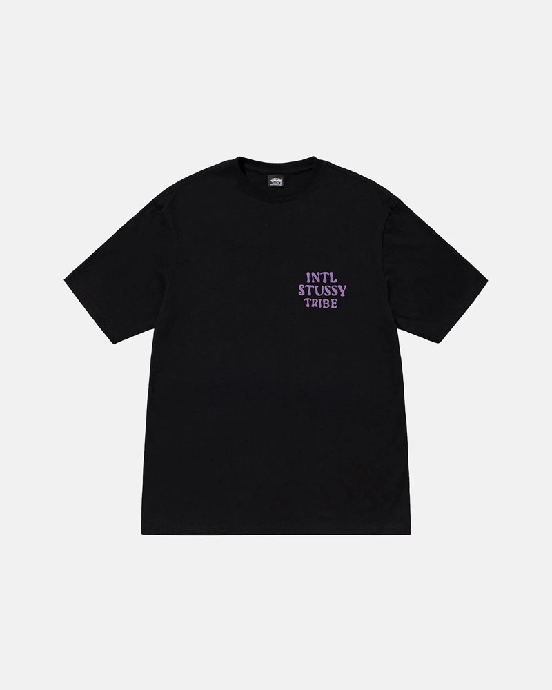 Black Stüssy Serpent T-Shirts | USA BAXDWU071