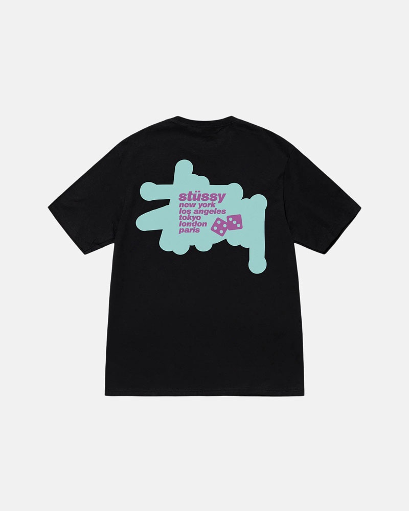 Black Stüssy Silhouette T-Shirts | USA NGVFLT260