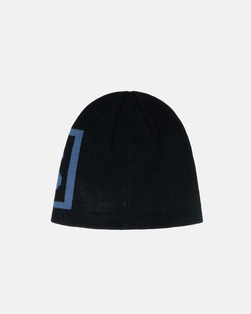 Black Stüssy Skullcap SS Link Beanie | USA ZNCFDY624