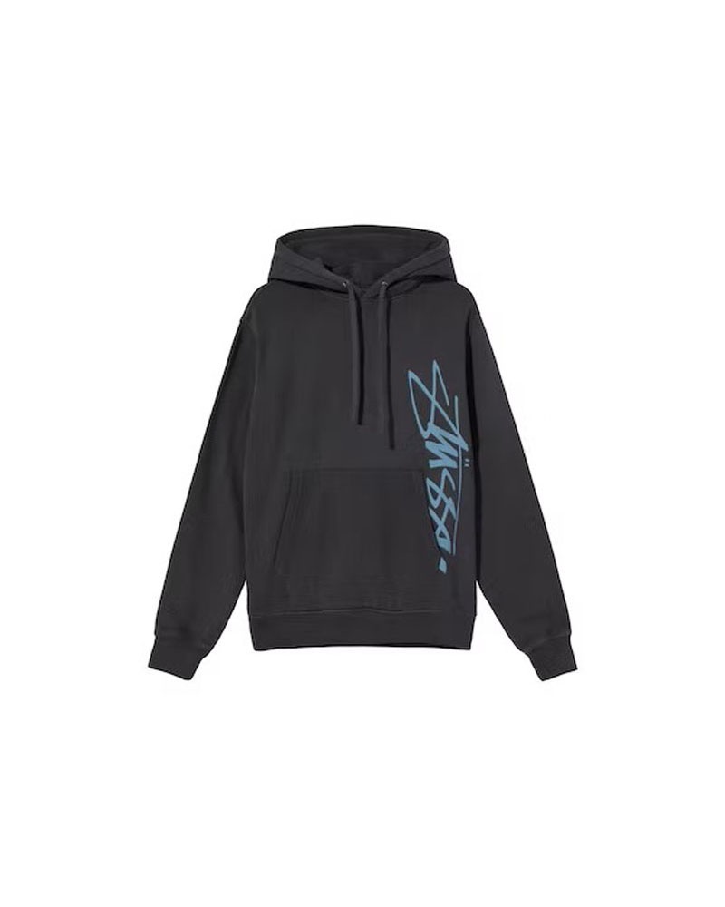 Black Stüssy Smooth Stock Printed Hoodie | USA TZBSFN456