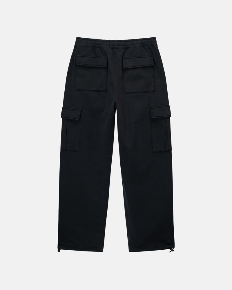 Black Stüssy Sport Cargo Fleece Pants | USA SCGPVH608