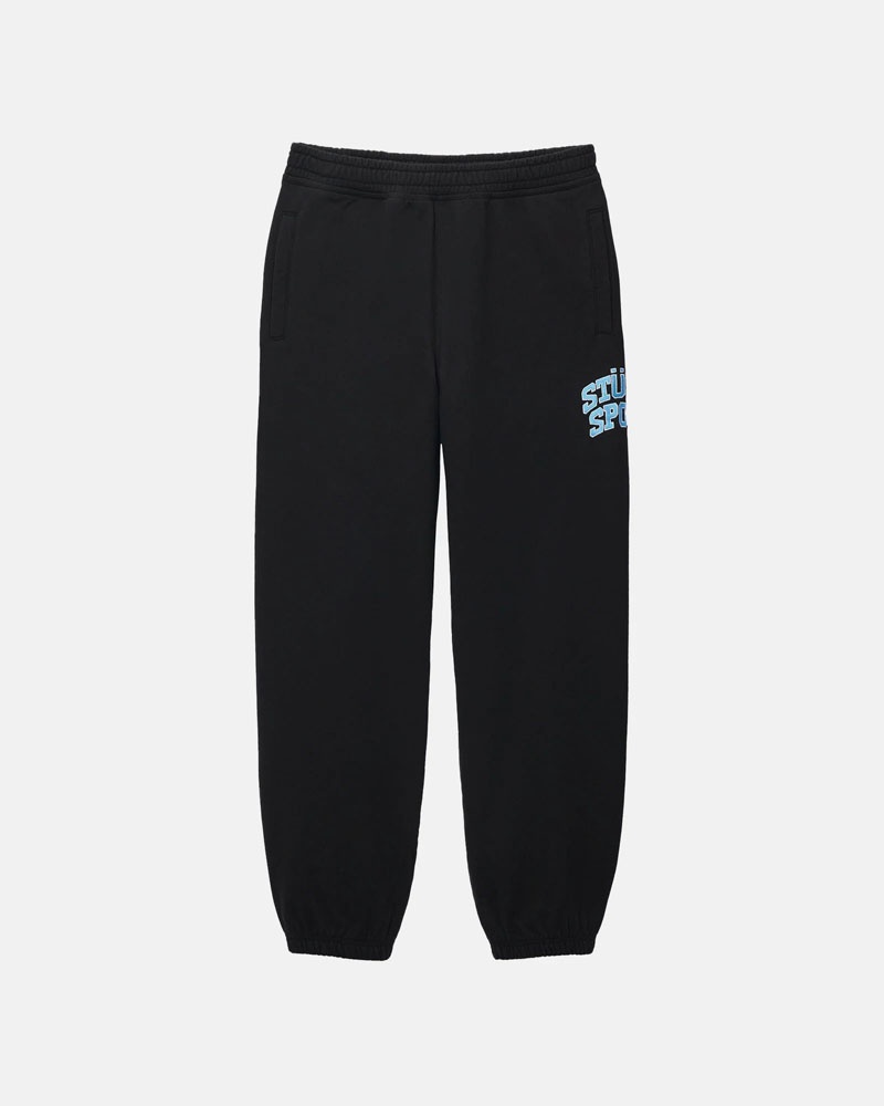 Black Stüssy Sport Sweatpants | USA DELJIC018