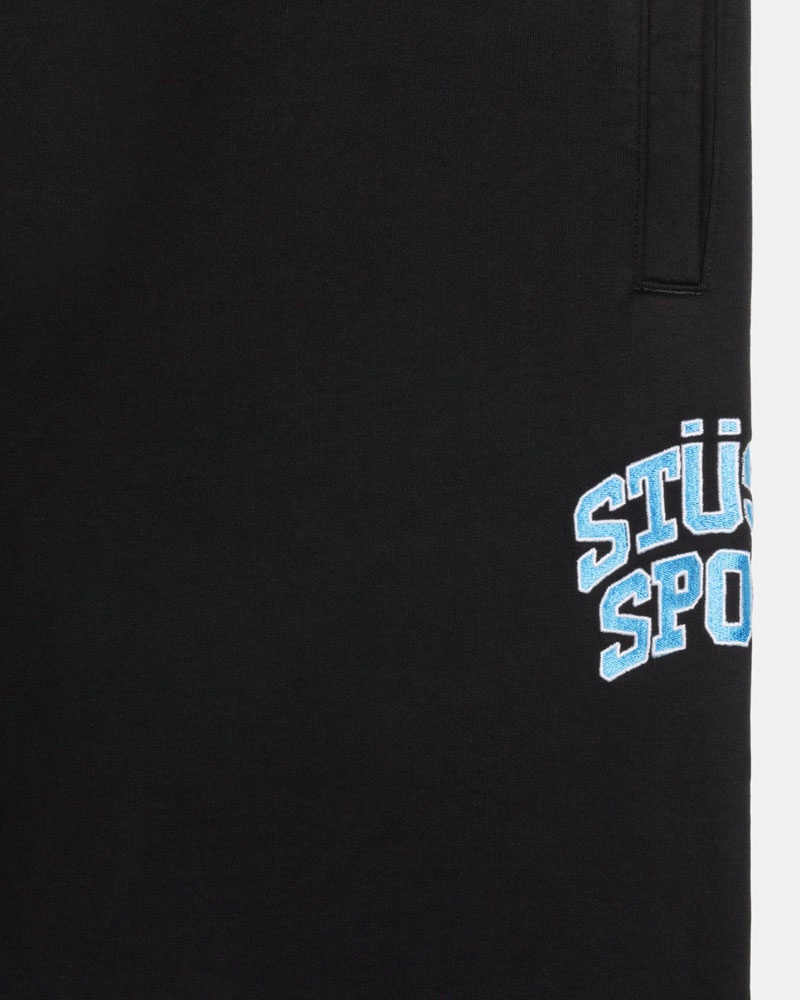 Black Stüssy Sport Sweatpants | USA ISUNKM842